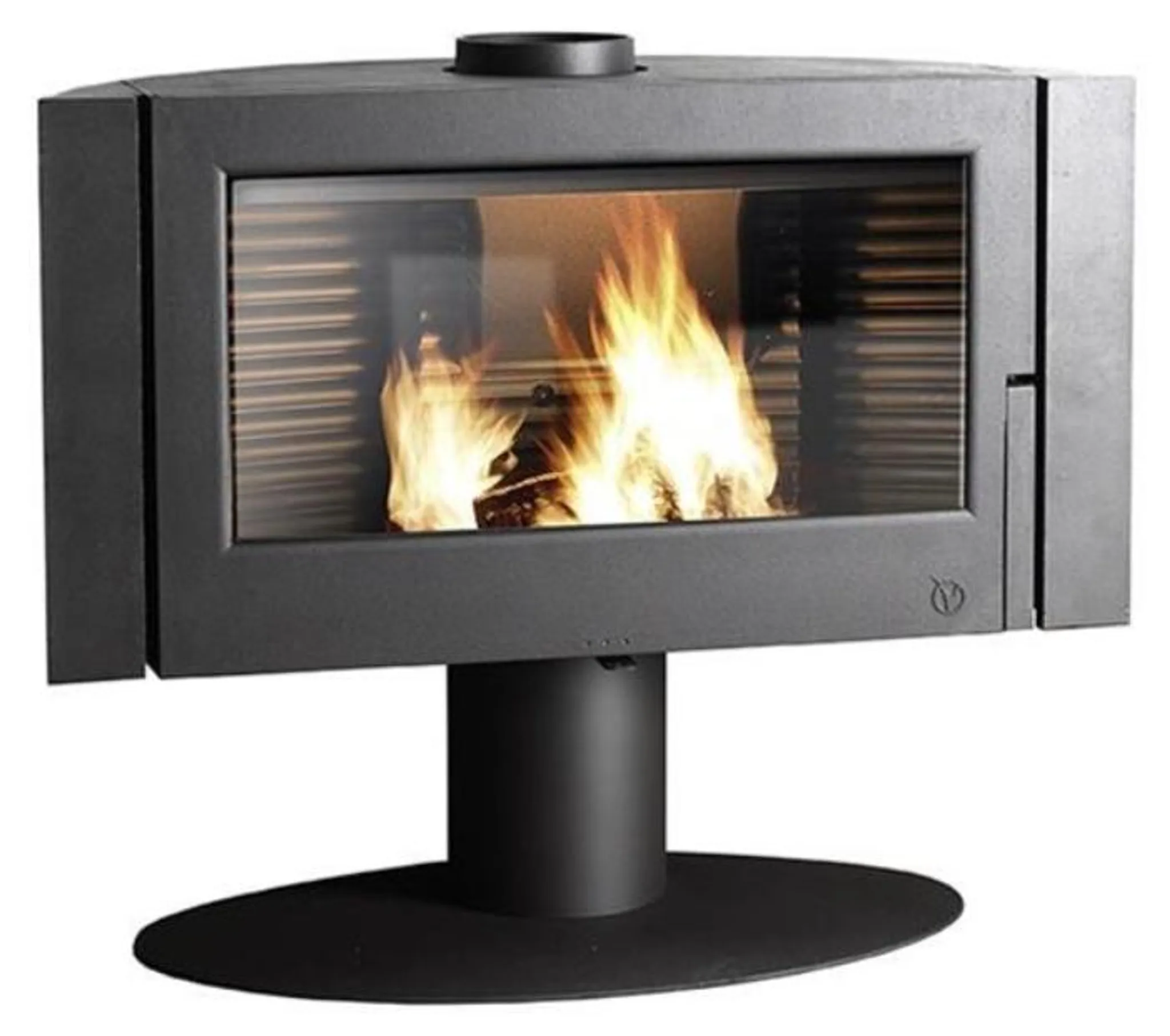 8c2684240cfdcc30d61bfcabf4164082 Invicta Antaya Panorama Kaminofen 12 kW aus Gusseisen – Holzofen mit großer Sichtscheibe für effizientes Heizen – Bild 1